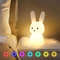 LED Silicone Rabbit Night Light Touch Sensor Cute Animal Lamp For Kids Baby Bedroom 0