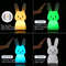 LED Silicone Rabbit Night Light Touch Sensor Cute Animal Lamp For Kids Baby Bedroom 5