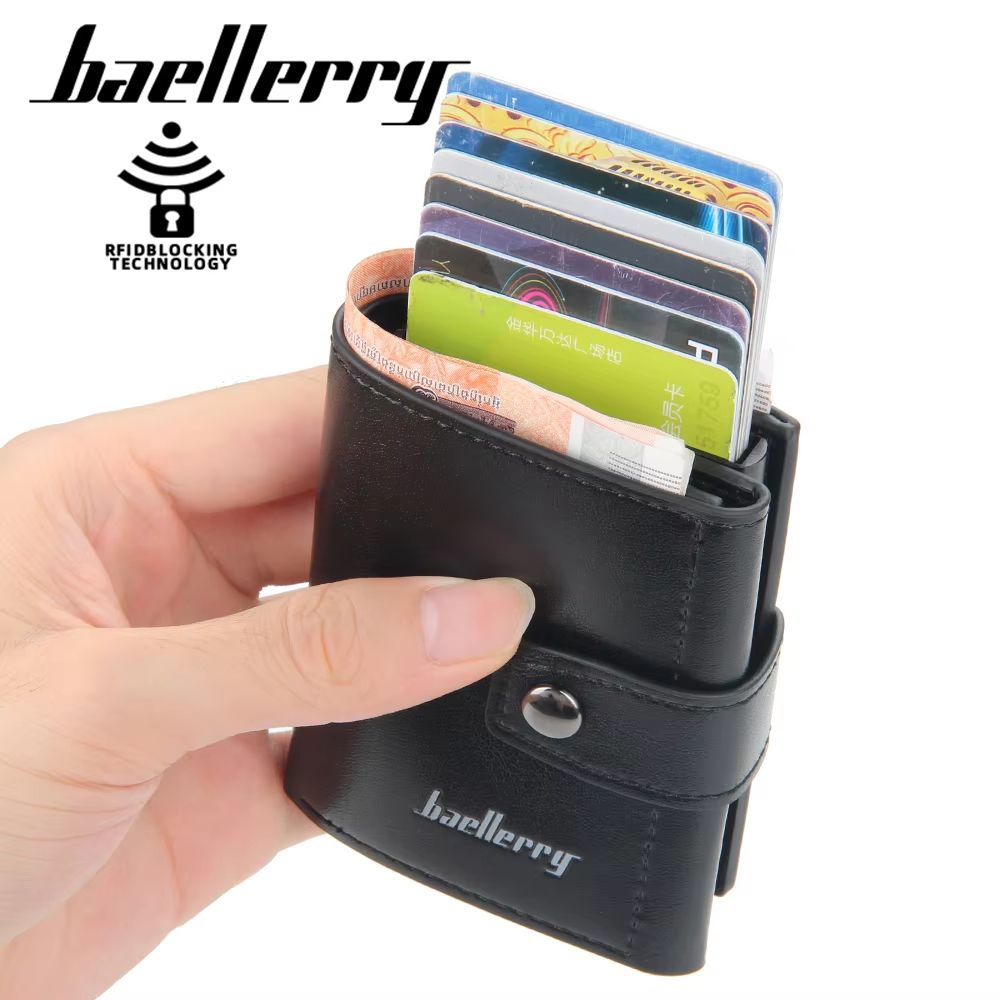 SlimShield RFID Mens Card Wallet With Hasp Closure 4