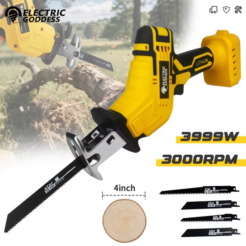 PowerCut 20V Cordless Reciprocating Saw For Metal Wood Garden 0