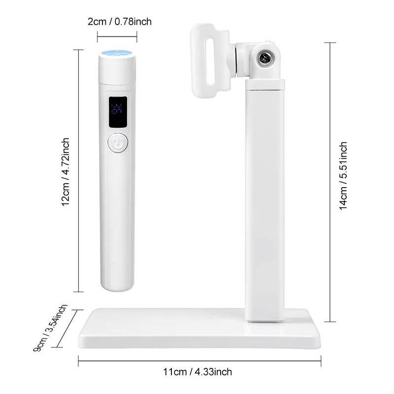 ProGlow Rechargeable UV LED Nail Lamp With Display Removable Stand 5
