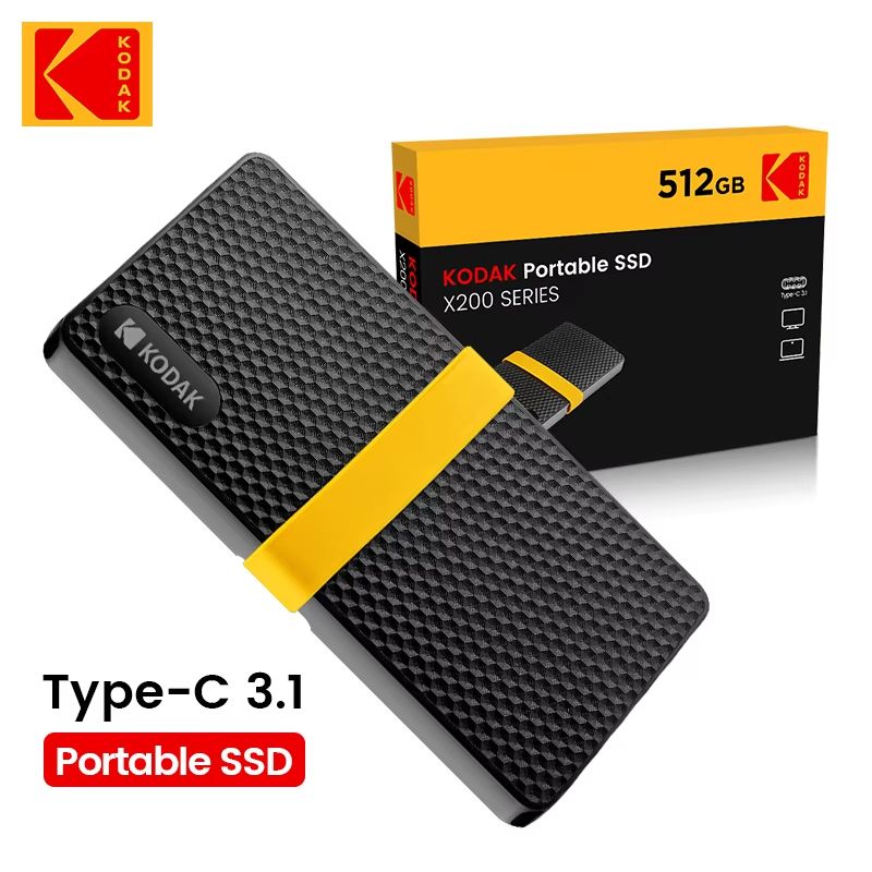 KODAK X200 Portable External SSD USB 31 HighSpeed Mini Solid State Drive 1