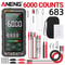 ANENG 683 Smart Multimeter HighEnd 6000 Counts Rechargeable Touchscreen ACDC Voltage Tester Multi 9