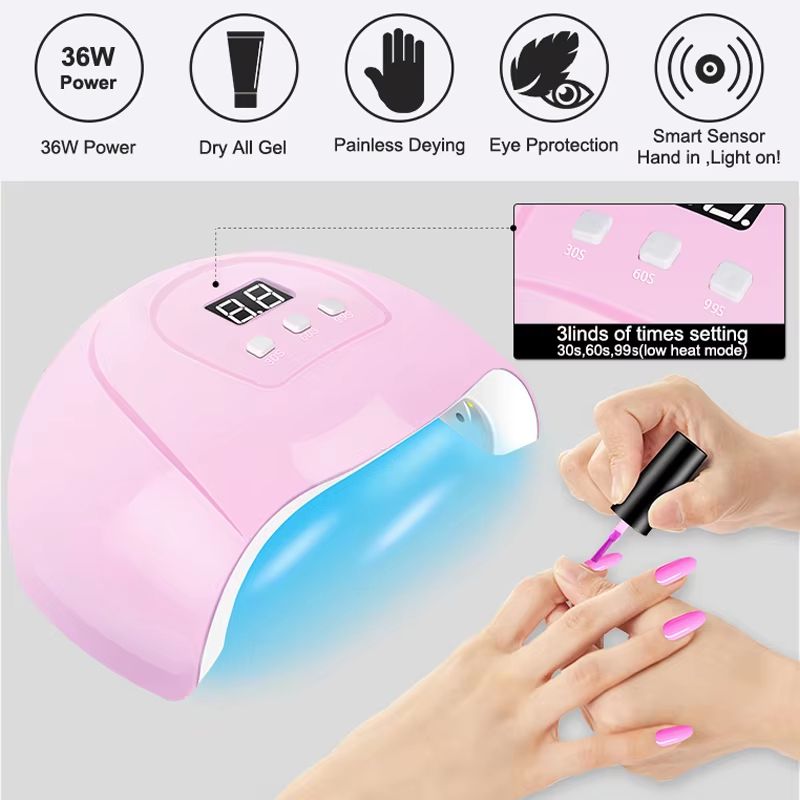 Gel Nail Polish Kit With UV Nail Lamp Electric Drill Complete Soak Off Gel Nail Kit With Base To 1