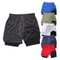 Mens Double Layer Training Shorts QuickDry 2in1 Fitness Running Shorts 0