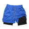 Mens Double Layer Training Shorts QuickDry 2in1 Fitness Running Shorts 9