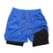 Mens Double Layer Training Shorts QuickDry 2in1 Fitness Running Shorts 9