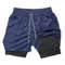 Mens Double Layer Training Shorts QuickDry 2in1 Fitness Running Shorts 10