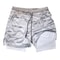 Mens Double Layer Training Shorts QuickDry 2in1 Fitness Running Shorts 13