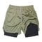 Mens Double Layer Training Shorts QuickDry 2in1 Fitness Running Shorts 14