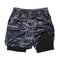 Mens Double Layer Training Shorts QuickDry 2in1 Fitness Running Shorts 15