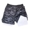 Mens Double Layer Training Shorts QuickDry 2in1 Fitness Running Shorts 16