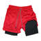 Mens Double Layer Training Shorts QuickDry 2in1 Fitness Running Shorts 17
