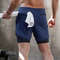 Mens Double Layer Training Shorts QuickDry 2in1 Fitness Running Shorts 3