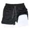 Mens Double Layer Training Shorts QuickDry 2in1 Fitness Running Shorts 6