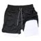 Mens Double Layer Training Shorts QuickDry 2in1 Fitness Running Shorts 6