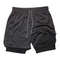 Mens Double Layer Training Shorts QuickDry 2in1 Fitness Running Shorts 8