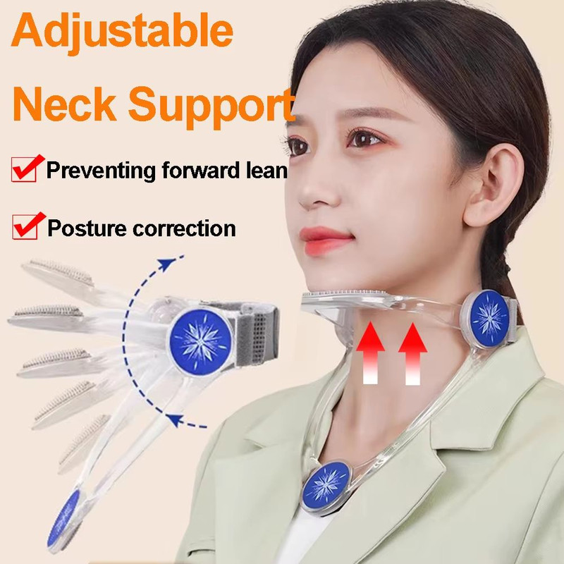Adjustable Neck Stretcher Cervical Traction Device Relieve Neck Shoulder Pain Correct Posture 0