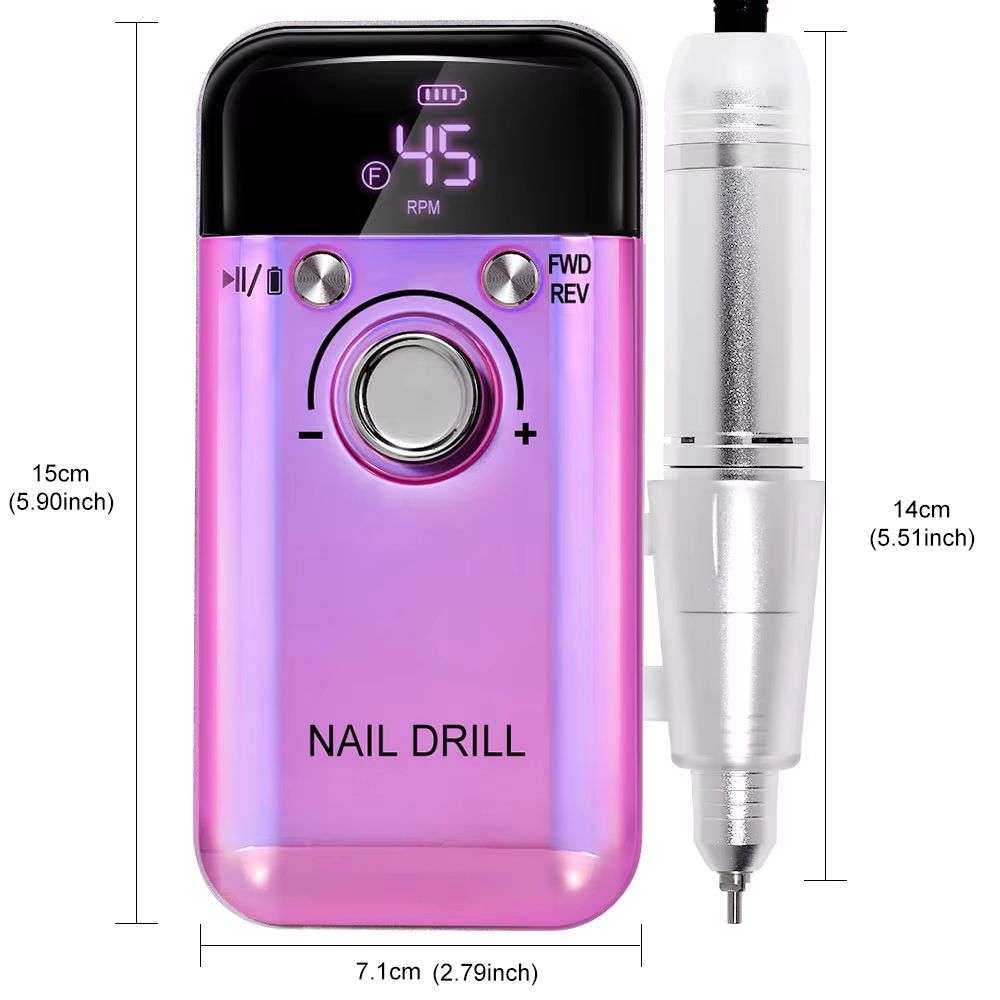 45000RPM Rechargeable Electric Nail Drill Professional Portable Manicure Gel Nail Tool 5