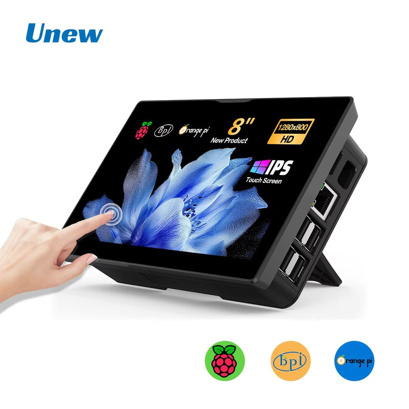 8Inch Raspberry Pi 54 Touchscreen Monitor 1280x800 LCD With Builtin Fans Speaker 6