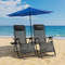 JHK Zero Gravity Chair Set Of 2  Portable Outdoor Recliner Lounge Chairs With Cup Holder Trays  Adj 0