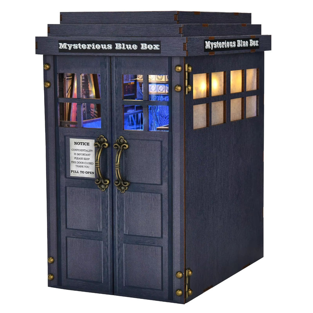 Doctor Who TARDIS Book Nook Kit 3D DIY Wooden Puzzle Bookshelf Insert Handmade Model Decoration 5
