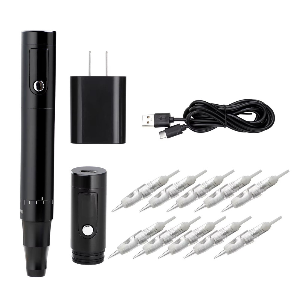 Stigma Wireless Tattoo Machine Kit Professional Rotary Tattoo Pen With Power Supply Needle Set Fo 17