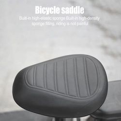 comfortride soft bike seat – wide mountain bike saddle with four-corner spring suspension & breathable cushion