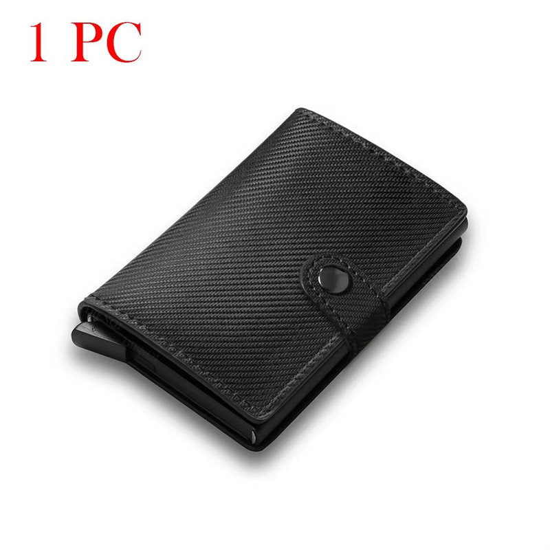 Carbon Fiber RFID Wallet Slim Minimalist Metal Credit Card Holder For Men 11
