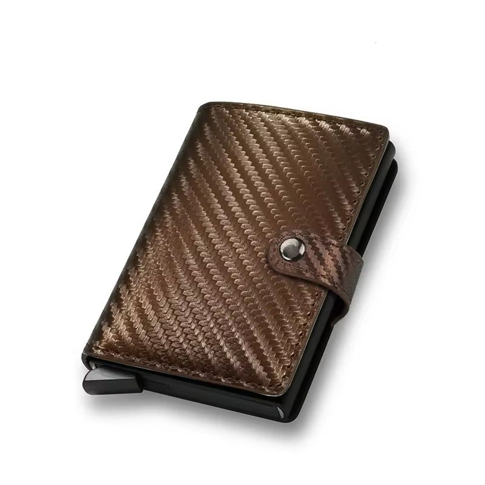 Carbon Fiber RFID Wallet Slim Minimalist Metal Credit Card Holder For Men 13