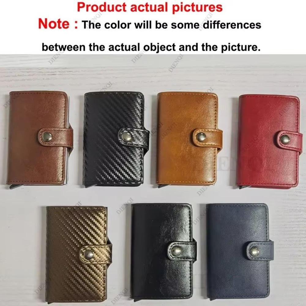 Carbon Fiber RFID Wallet Slim Minimalist Metal Credit Card Holder For Men 1