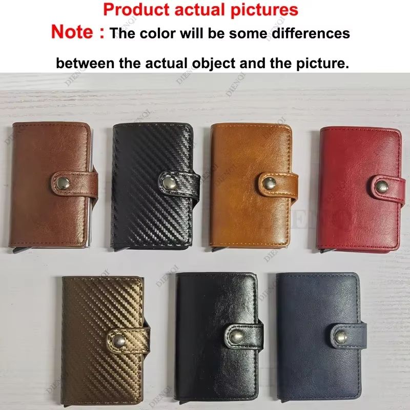 Carbon Fiber RFID Wallet Slim Minimalist Metal Credit Card Holder For Men 1