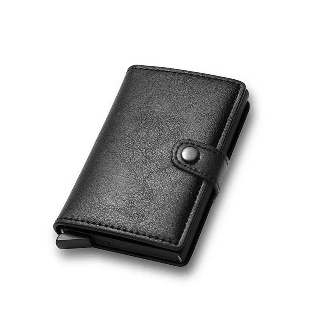 Carbon Fiber RFID Wallet Slim Minimalist Metal Credit Card Holder For Men 5