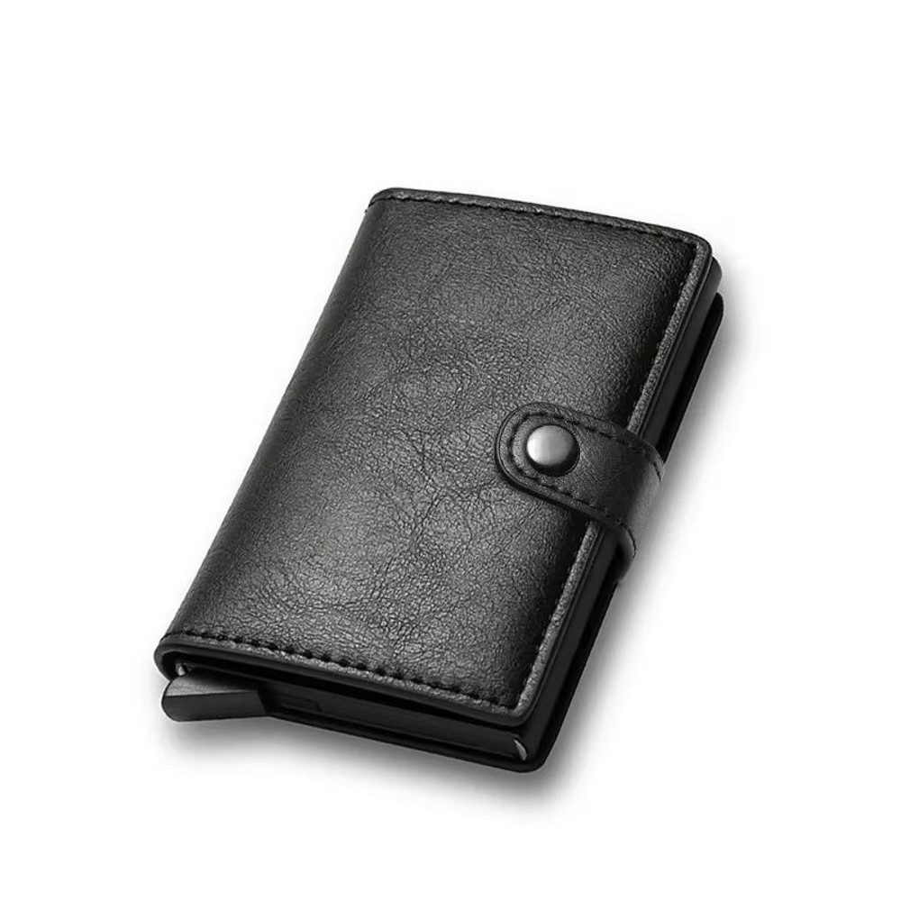 Carbon Fiber RFID Wallet Slim Minimalist Metal Credit Card Holder For Men 6