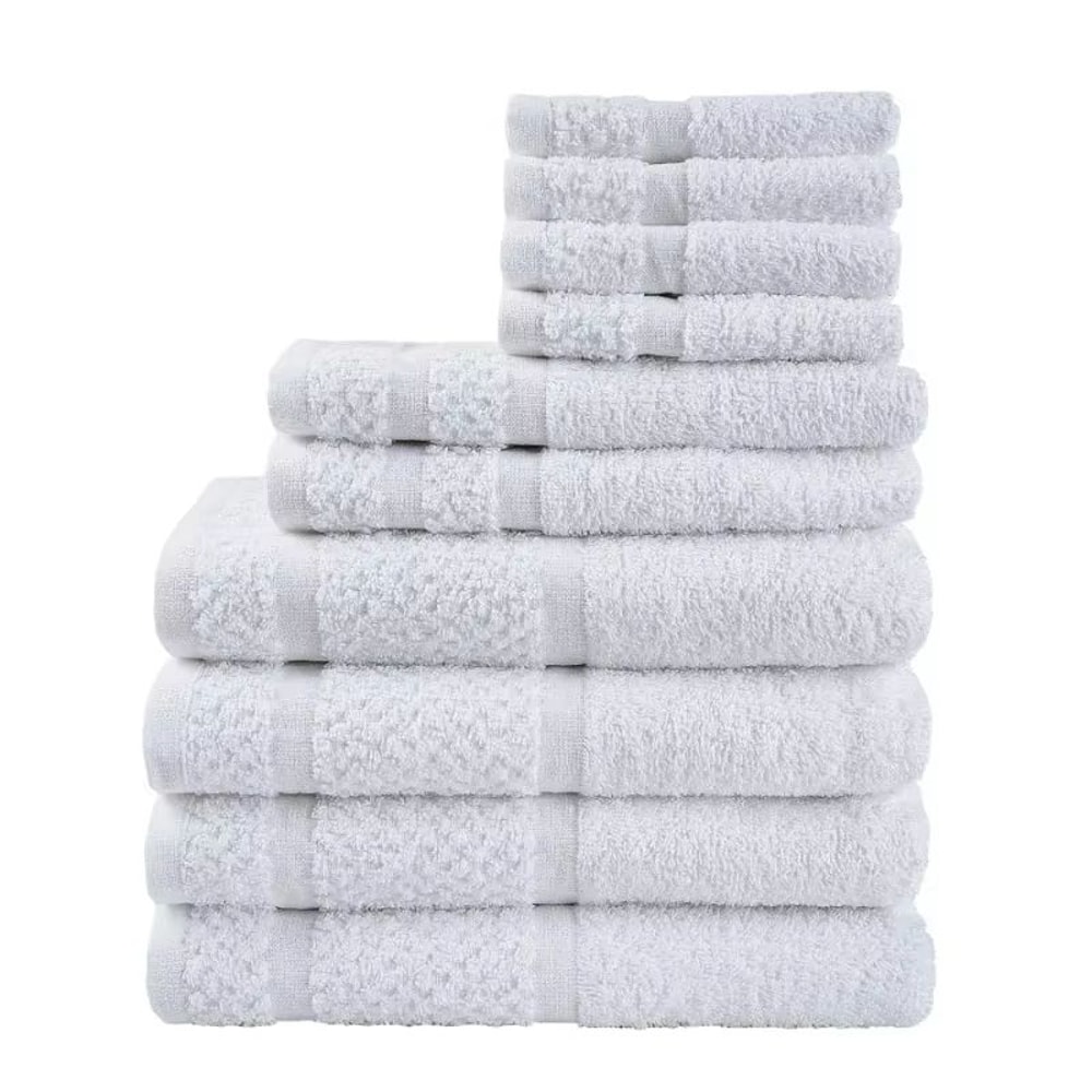 10Piece Grey Towel Set Ultra Soft Durable Absorbent Bathroom Essentials 1