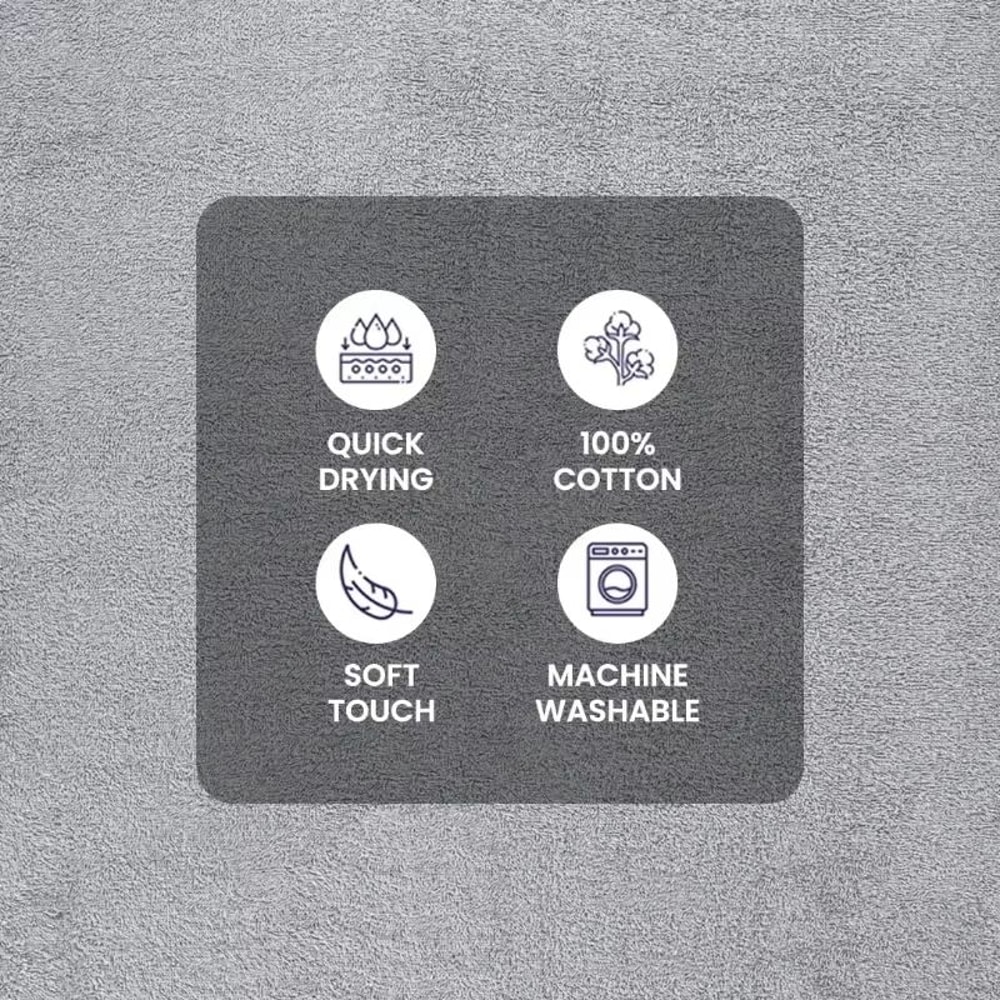 10Piece Grey Towel Set Ultra Soft Durable Absorbent Bathroom Essentials 5