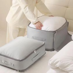 large capacity self compression storage bag – heavy duty duvet & moving organizer