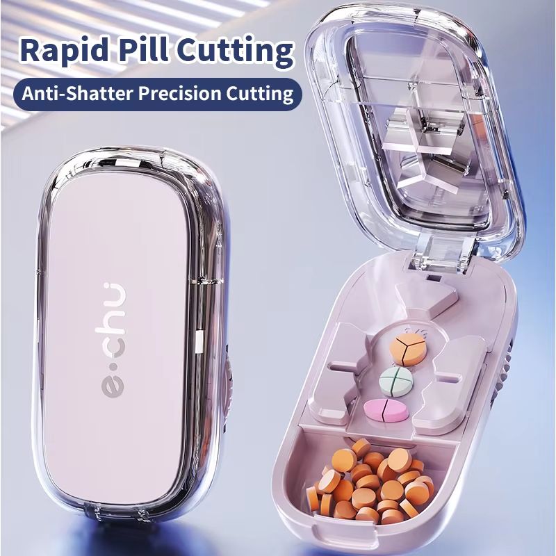 3in1 Pill Cutter And Medicine Splitter Precise Tablet Divider Quarter Half Pill Organizer Portabl 3