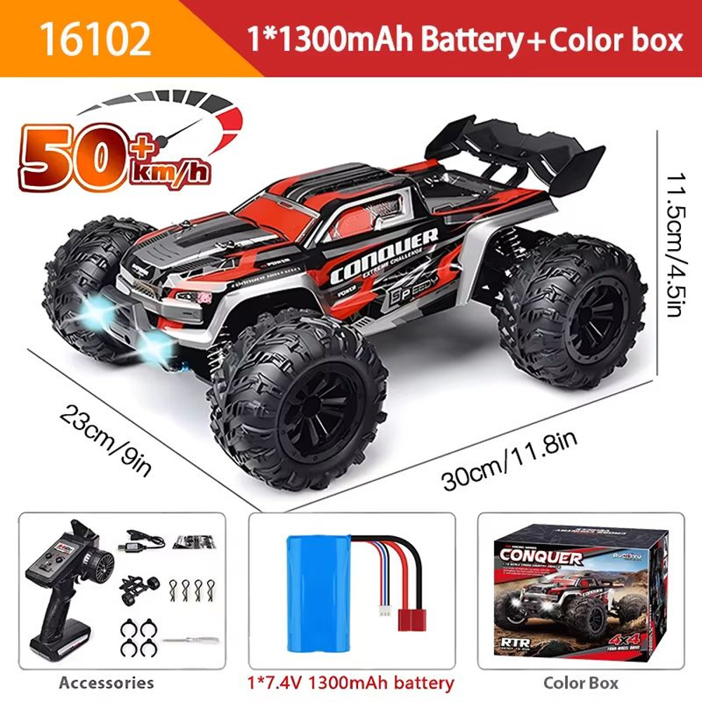 1 Is To 6 High Speed RC Car 4WD Drift Monster Truck With LED Lights And Remote Control 6