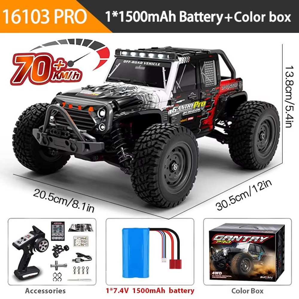 1 Is To 6 High Speed RC Car 4WD Drift Monster Truck With LED Lights And Remote Control 9