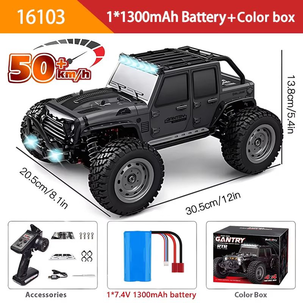 1 Is To 6 High Speed RC Car 4WD Drift Monster Truck With LED Lights And Remote Control 11