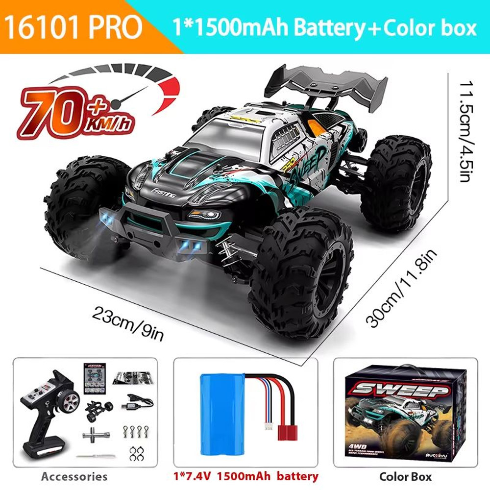 1 Is To 6 High Speed RC Car 4WD Drift Monster Truck With LED Lights And Remote Control 7