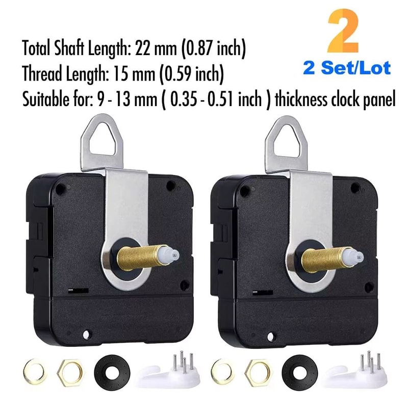 DIY Quartz Clock Movement Kit Silent Wall Clock Mechanism With Long Shaft 11