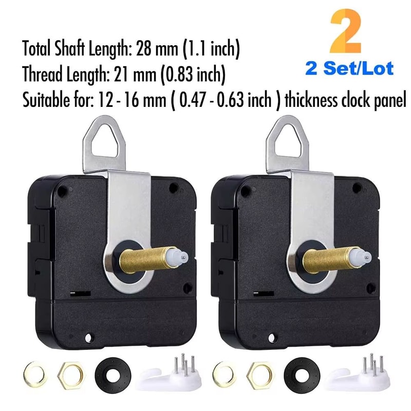 DIY Quartz Clock Movement Kit Silent Wall Clock Mechanism With Long Shaft 12