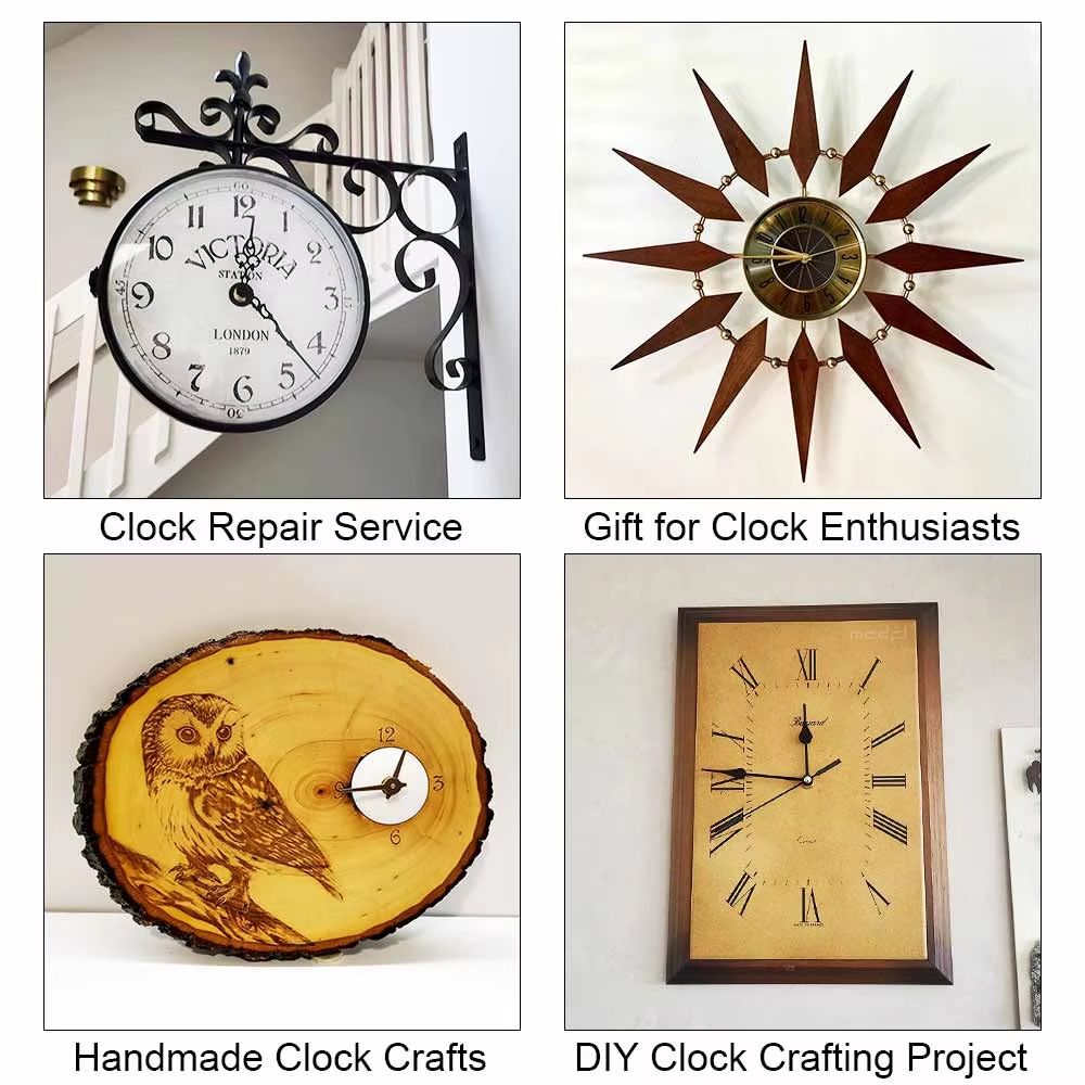 DIY Quartz Clock Movement Kit Silent Wall Clock Mechanism With Long Shaft 5