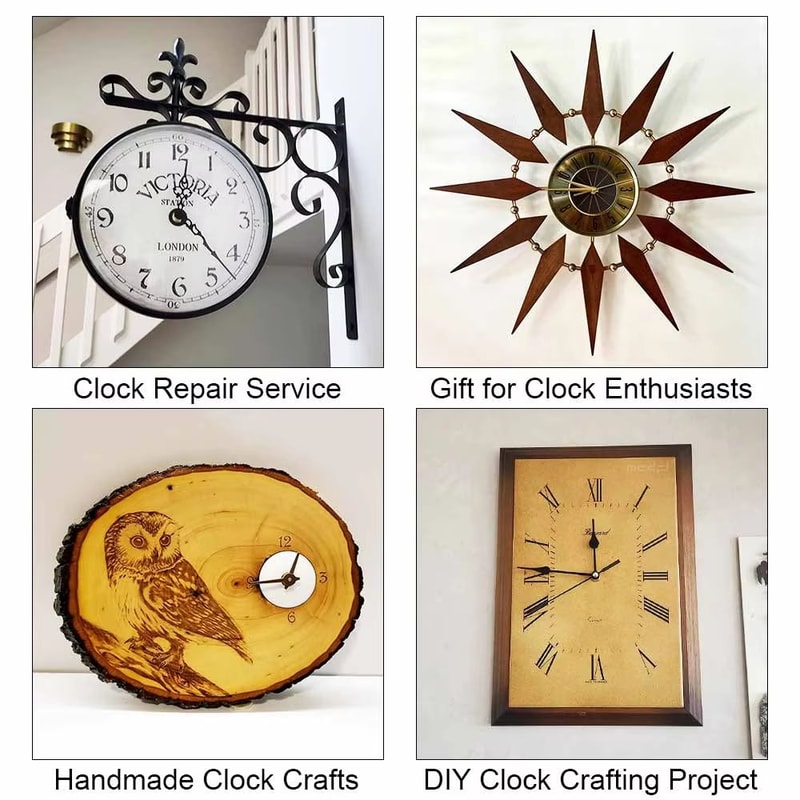 DIY Quartz Clock Movement Kit Silent Wall Clock Mechanism With Long Shaft 5