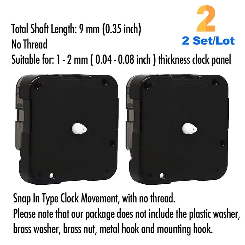 DIY Quartz Clock Movement Kit Silent Wall Clock Mechanism With Long Shaft 6