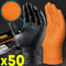 Heavy Duty Nitrile Gloves 8 Mil Extra Thick Disposable Work Gloves With Textured Grip 0