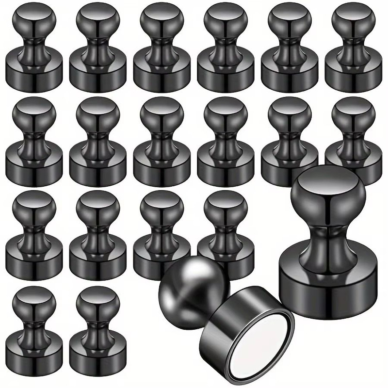 Black Neodymium Magnetic Push Pins Extra Strong Refrigerator Whiteboard Magnets For Office Kitche 9