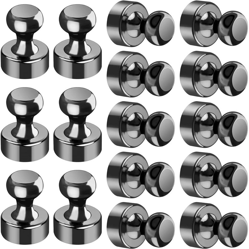 Black Neodymium Magnetic Push Pins Extra Strong Refrigerator Whiteboard Magnets For Office Kitche 8